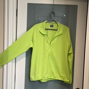 Eddie Bauer Lime Green Quarter-Zip Pullover.  Never worn.